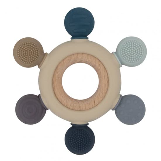 Living Textiles Playground Multi-Surface Teething Wheel - Steel Blue