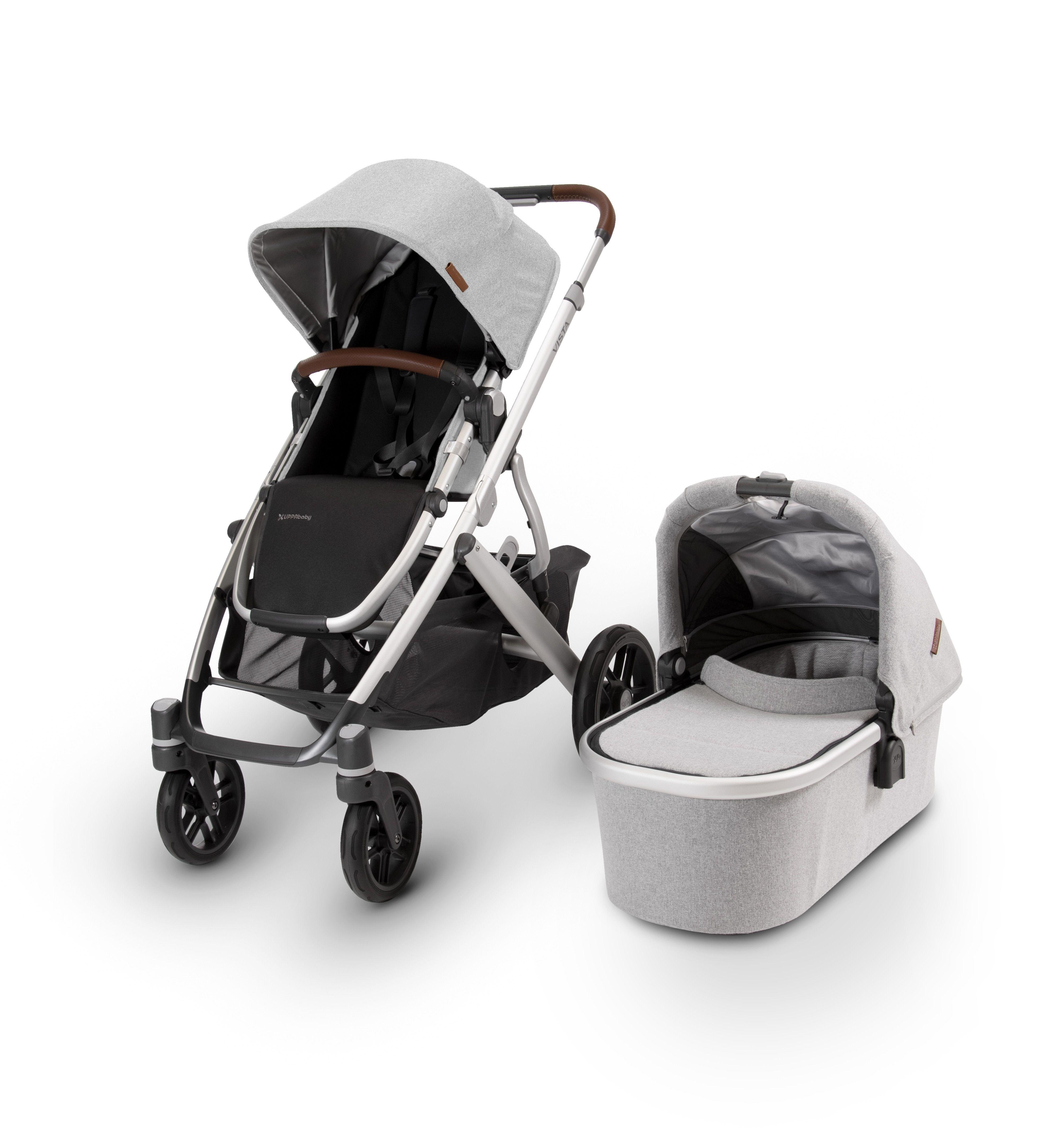 UPPAbaby Vista V2 with & Upper Adapters Grey Brushed Melange