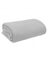 Living Textiles Organic Bassinet Cellular Blanket - Grey