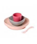 Beaba Silicone 4pc Meal Set - Pink