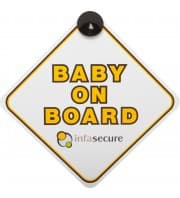 Infa Secure Baby On Board Sign Yellow
