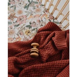 Snuggle Hunny Kids Diamond Knit Baby Blanket - Umber