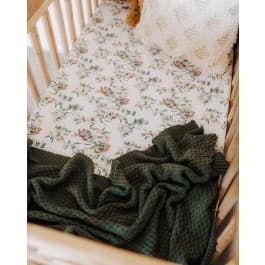 Snuggle Hunny Kids Diamond Knit Baby Blanket - Olive