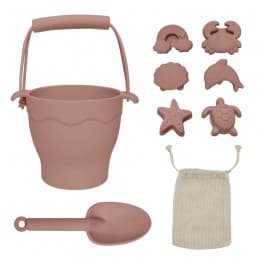Living Textiles Playground Silicone 8pce Bucket & Spade Set - Rose