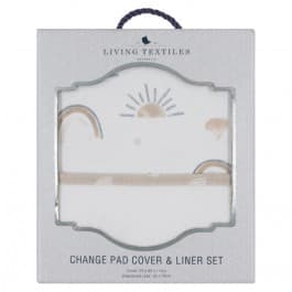 Living Textiles Change Pad Cover and Liner Set - Sloth/Rainbow