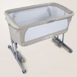 Star Kidz Intimo Deluxe Baby Bedside Bassinet - Silver Cloud