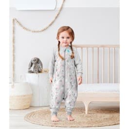Love To Dream Cotton Sleep Suit with Merino Wool 2.5 Tog 3yrs - Pink Bah Bah