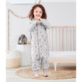 Love To Dream Cotton Sleep Suit with Merino Wool 2.5 Tog 24-36m - Pink Bah Bah